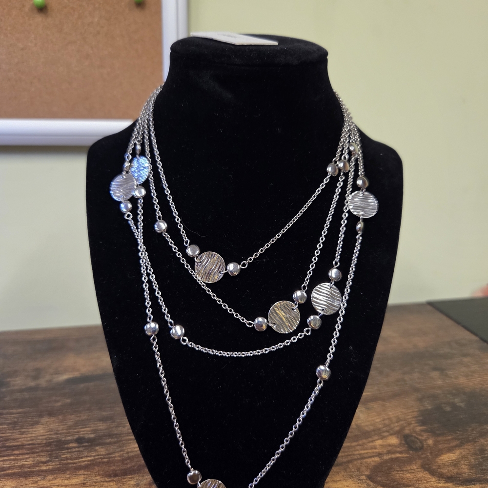BOGO💖Lydell NYC Multi-Layer Silvertone Necklace